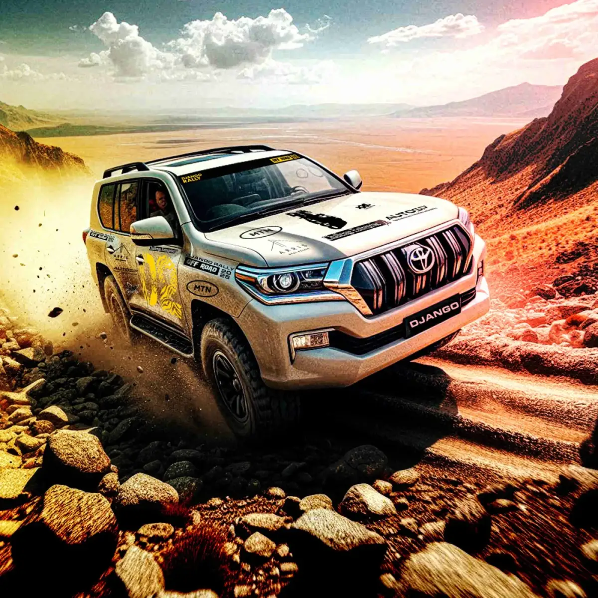 Django Rally Off Road, branding, visuel 2
