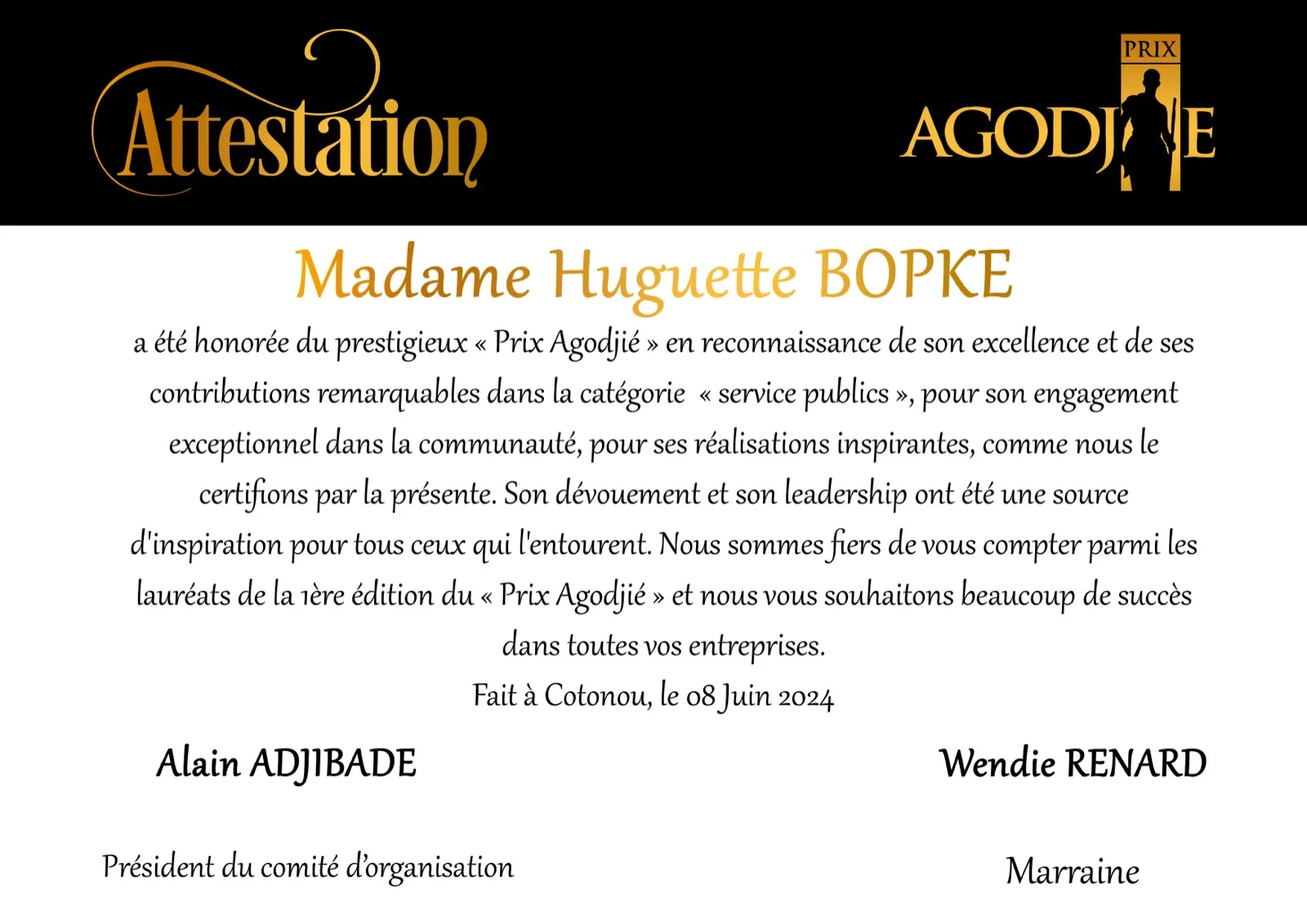Prix Agodjié, visuel 2