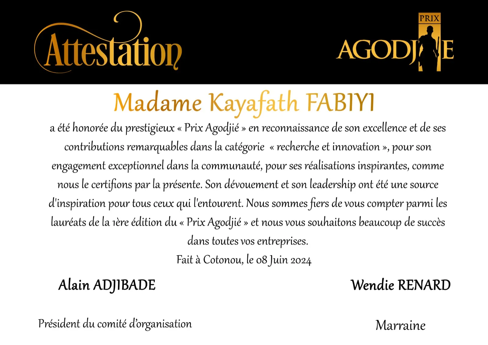 Prix Agodjié, visuel 4