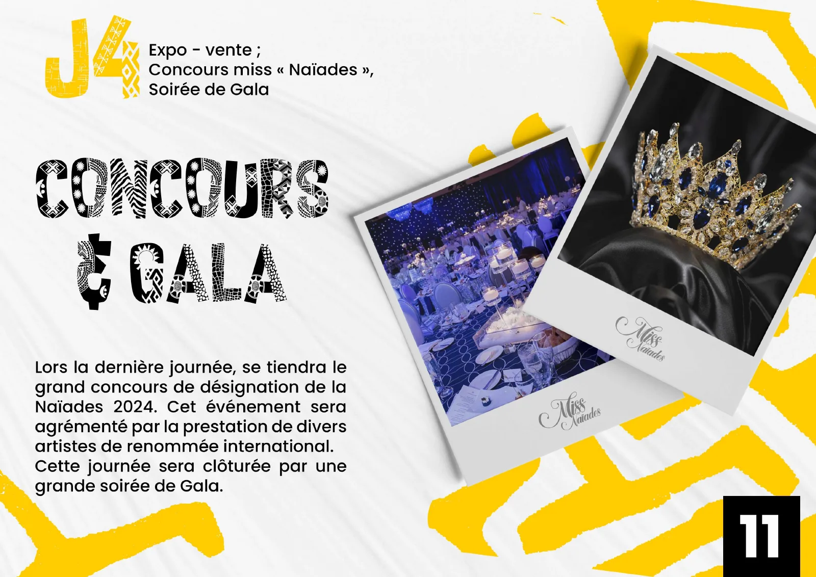Page du concours et du gala