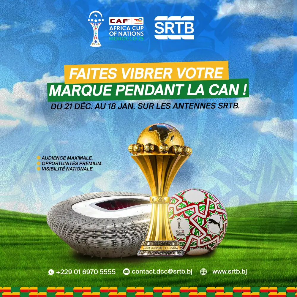 Visuel de la SRTB pour vendre ses espaces publicitaires pendant la Coupe d'Afrique des nations