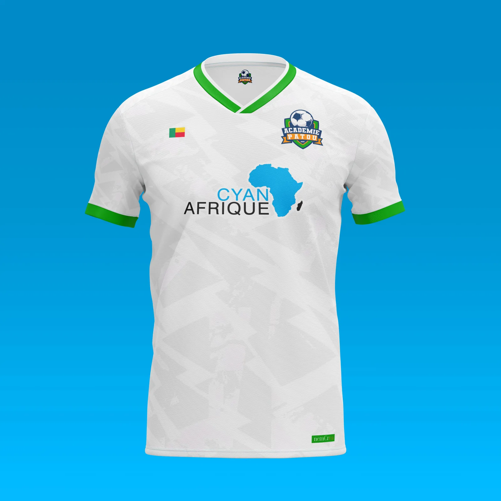 Maillot de football blanc et vert